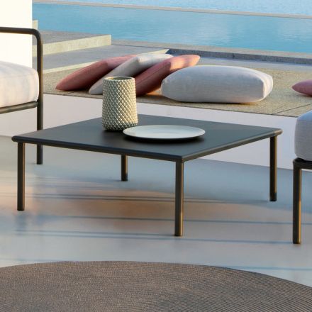 Zahradní konferenční stolek z pozinkované oceli Made in Italy - Arwen Viadurini