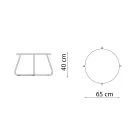 Zahradní konferenční stolek z pozinkované oceli Made in Italy - Brienne Viadurini