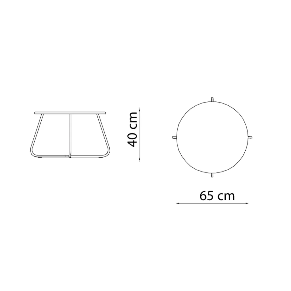 Zahradní konferenční stolek z pozinkované oceli Made in Italy - Brienne Viadurini
