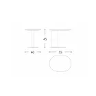 Hliníkový zahradní konferenční stolek Made in Italy - Plinto by Varaschin Viadurini