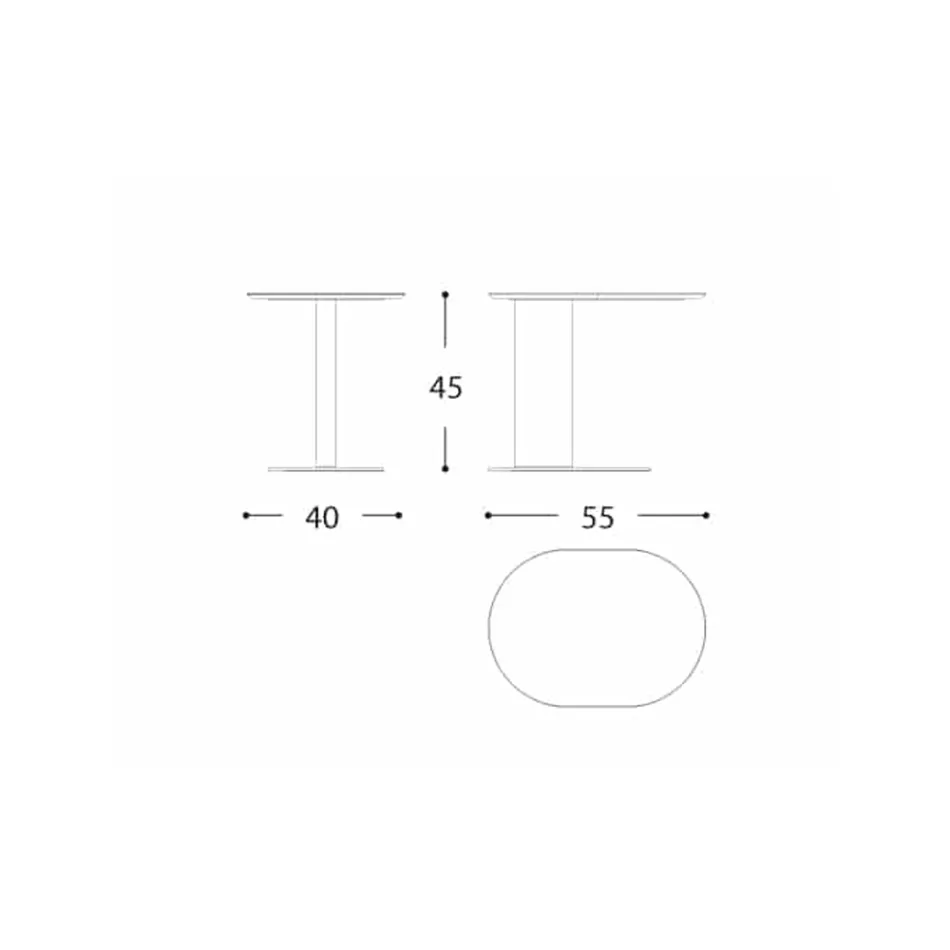 Hliníkový zahradní konferenční stolek Made in Italy - Plinto by Varaschin Viadurini