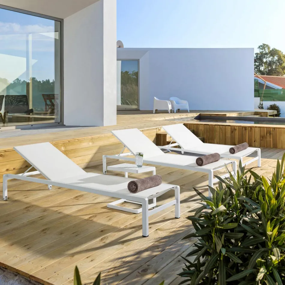 Zahradní konferenční stolek z lakovaného hliníku, Homemotion, 2 kusy - Rodric Viadurini