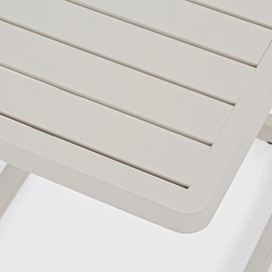 Zahradní konferenční stolek z lakovaného hliníku, Homemotion, 2 kusy - Rodric Viadurini