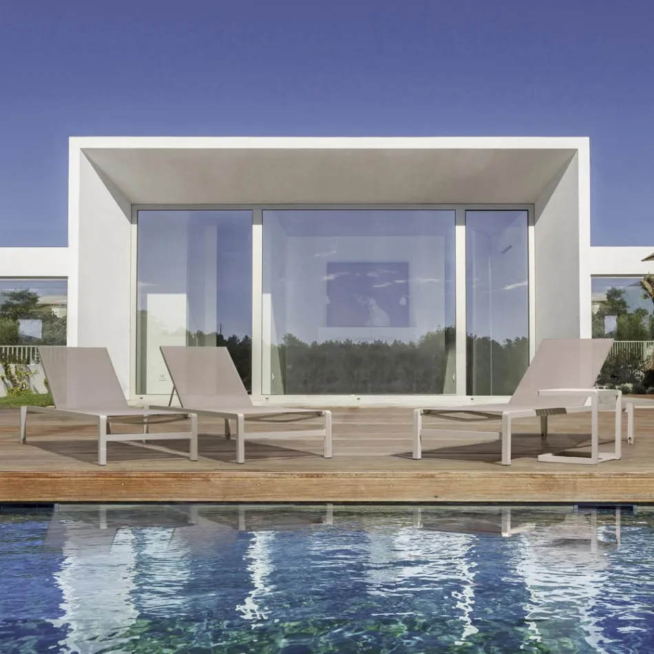 Zahradní konferenční stolek z lakovaného hliníku, Homemotion, 2 kusy - Rodric Viadurini