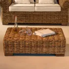 Zahradní konferenční stolek z přírodního vlákna Abaca - Lagertha Viadurini