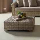 Zahradní konferenční stolek z přírodního vlákna od Kubù - Isildur Viadurini