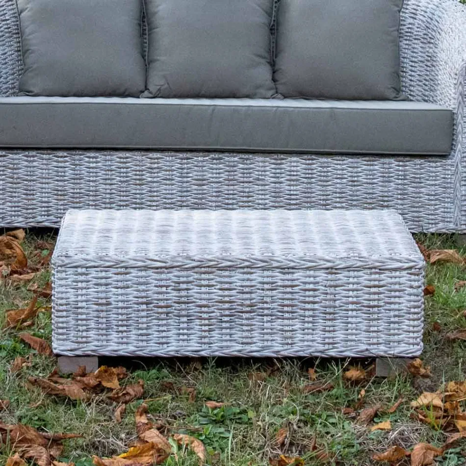 Zahradní konferenční stolek z přírodního vlákna od Kubù - Isildur Viadurini