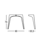 Zahradní konferenční stolek z HPL a polyetylenu Made in Italy - Rizia Viadurini