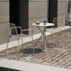 Zahradní konferenční stolek z plechu a oceli Made in Italy 2 kusy - desátník Viadurini