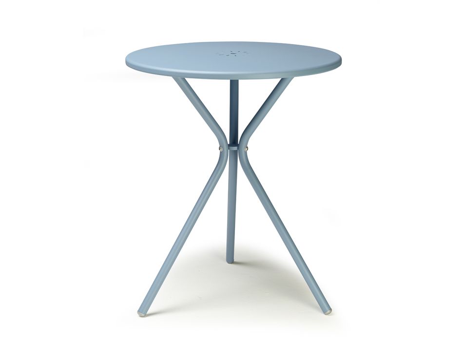 Zahradní konferenční stolek z plechu a oceli Made in Italy 2 kusy - desátník Viadurini
