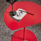 Moderní designový barevný kovový zahradní konferenční stolek ve 3 velikostech - Cettina Viadurini