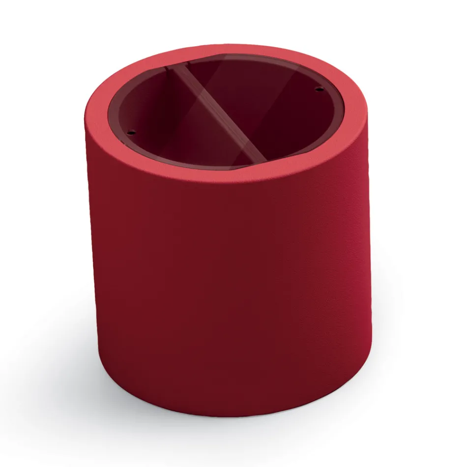 Zahradní konferenční stolek z polyetylenu s nádobou Vyrobeno v Itálii - Stracco Viadurini