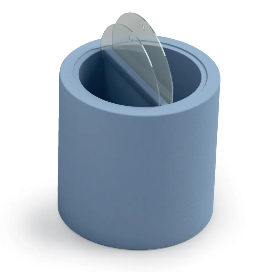 Zahradní konferenční stolek z polyetylenu s nádobou Vyrobeno v Itálii - Stracco Viadurini