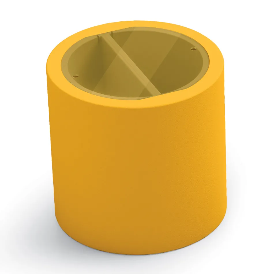 Zahradní konferenční stolek z polyetylenu s nádobou Vyrobeno v Itálii - Stracco Viadurini