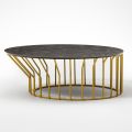 Zahradní konferenční stolek ze sklokeramiky a kovu Made in Italy - Guerrino