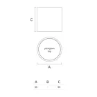 Světlý zahradní konferenční stolek z bílého polyetylenu Vyrobeno v Itálii - Derti Viadurini