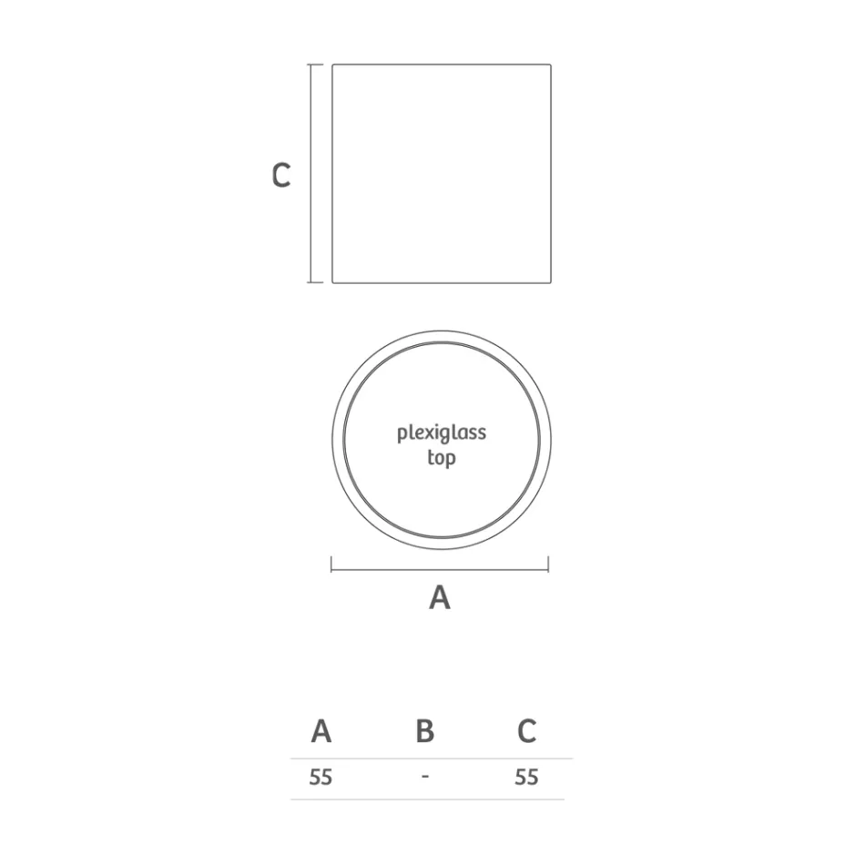 Světlý zahradní konferenční stolek z bílého polyetylenu Vyrobeno v Itálii - Derti Viadurini