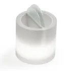 Světlý zahradní konferenční stolek z bílého polyetylenu Made in Italy - Trek Viadurini