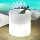 Světlý zahradní konferenční stolek z bílého polyetylenu Made in Italy - Trek Viadurini