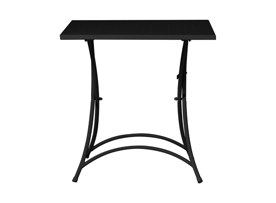 Skládací konferenční stolek Square Garden z antracitově šedé litiny - Zoubiba Viadurini