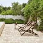 Kulatý zahradní konferenční stolek z lakovaného hliníku - Bahia od Varaschin Viadurini