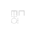 Kulatý zahradní konferenční stolek z lakovaného hliníku - Bahia od Varaschin Viadurini