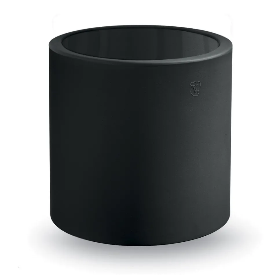 Kulatý zahradní konferenční stolek z barevného polyetylenu Made in Italy - Noemi Viadurini