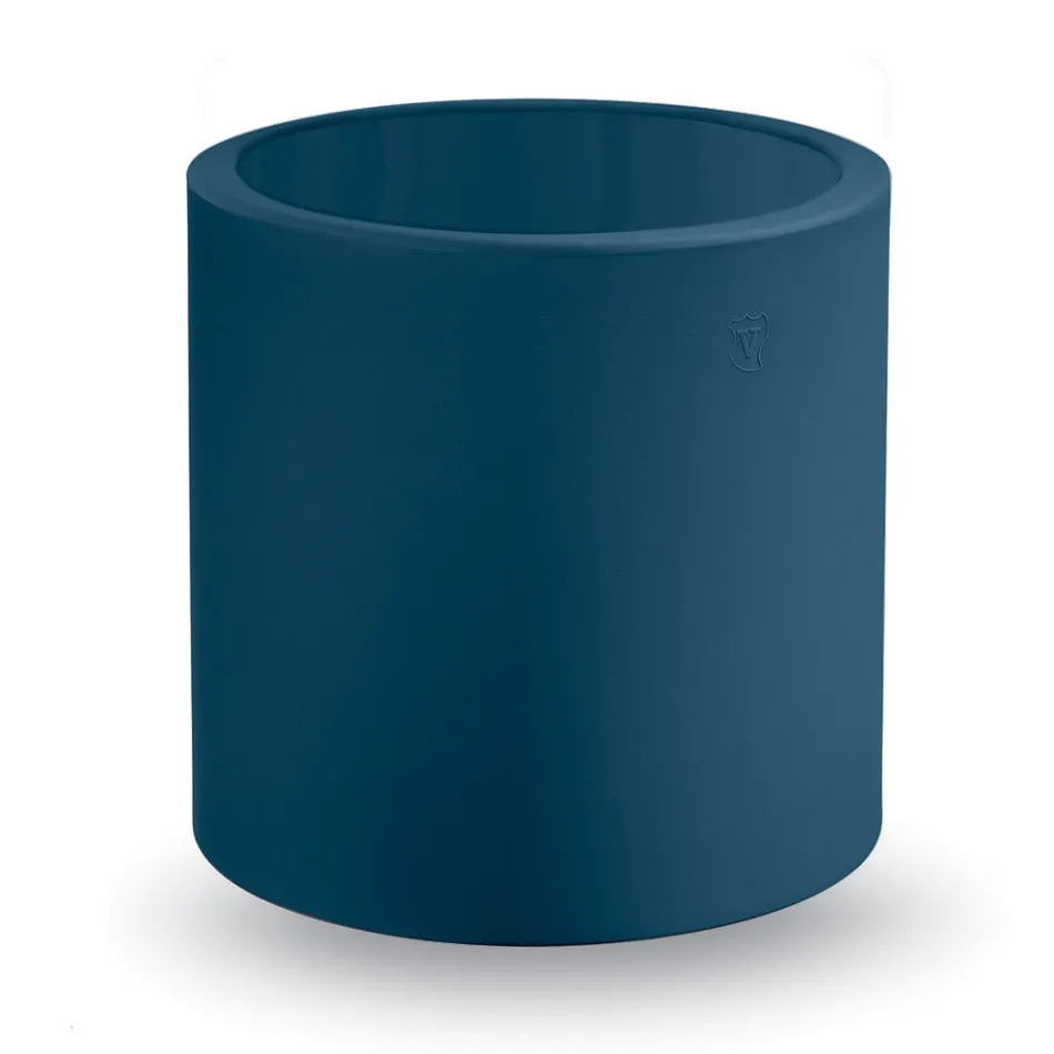 Kulatý zahradní konferenční stolek z barevného polyetylenu Made in Italy - Noemi Viadurini