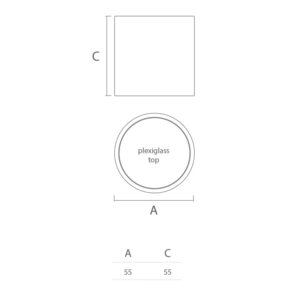 Kulatý zahradní konferenční stolek z barevného polyetylenu Made in Italy - Noemi Viadurini