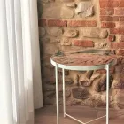 Vnitřní nebo venkovní konferenční stolek s kovovou konstrukcí vyrobený v Itálii - Carim Viadurini