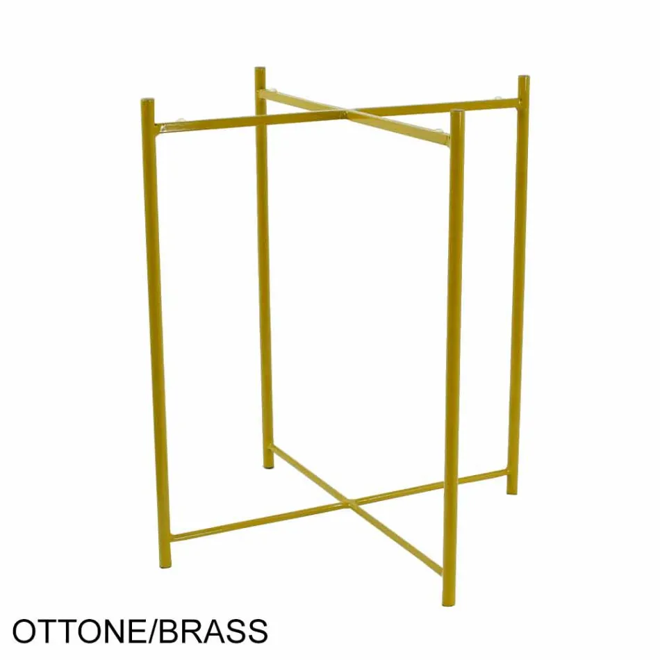 Vnitřní nebo venkovní konferenční stolek s kovovou konstrukcí vyrobený v Itálii - Carim Viadurini