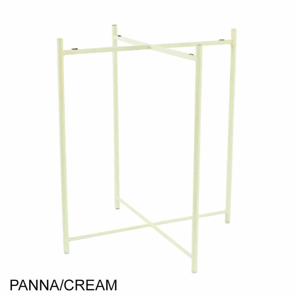 Vnitřní nebo venkovní konferenční stolek s kovovou konstrukcí vyrobený v Itálii - Carim Viadurini