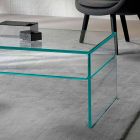 Bridge konferenční stolek z extra čirého skla Vyrobeno v Itálii - Tifrana Viadurini