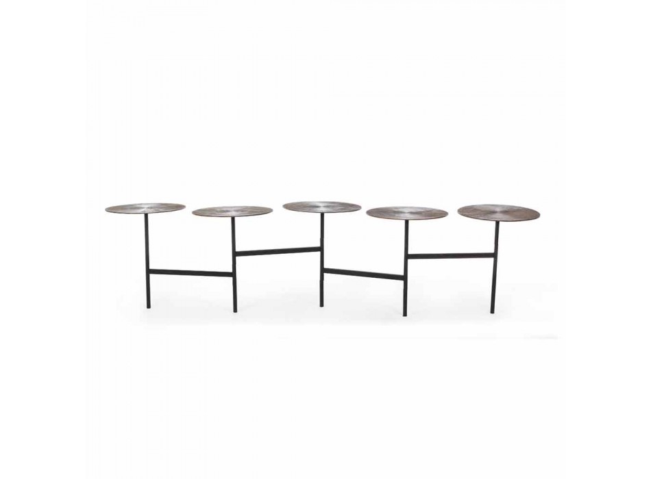 Konferenční stolek Homemotion s 5 kulatými hliníkovými deskami - Pollino Viadurini