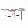Konferenční stolek Homemotion s 5 kulatými hliníkovými deskami - Pollino