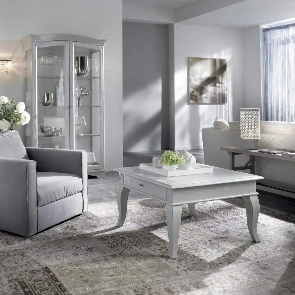 Konferenční stolek s pevnými částmi v Ay - ous a Linden Made in Italy - Era Viadurini