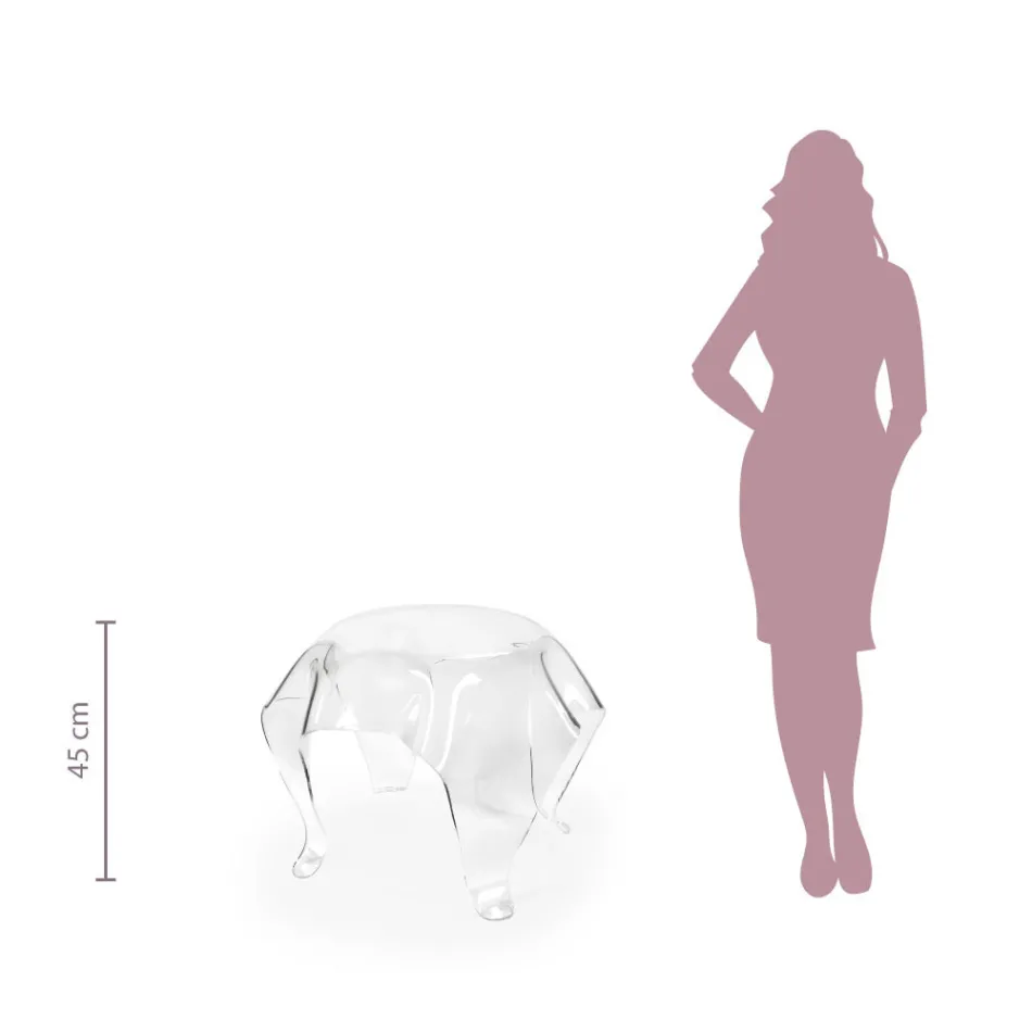 Konferenční stolek s plexiskelnou deskou a podnoží Made in Italy - Brento Viadurini