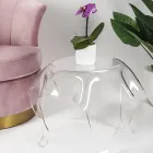 Konferenční stolek s plexiskelnou deskou a podnoží Made in Italy - Brento Viadurini