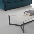 Konferenční stolek s efektem Hpl Top White Marble vyrobený v Itálii - Indio Viadurini