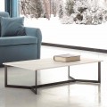 Konferenční stolek s efektem Hpl Top White Marble vyrobený v Itálii - Indio
