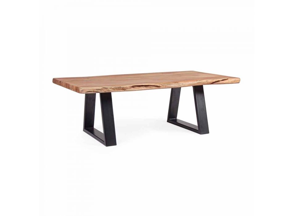 Moderní konferenční stolek Homemotion s deskou z akátového dřeva - Vinni Viadurini