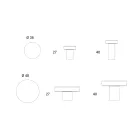 Konferenční stolek se skleněnou deskou a kovovou základnou Made in Italy - Batulla Viadurini