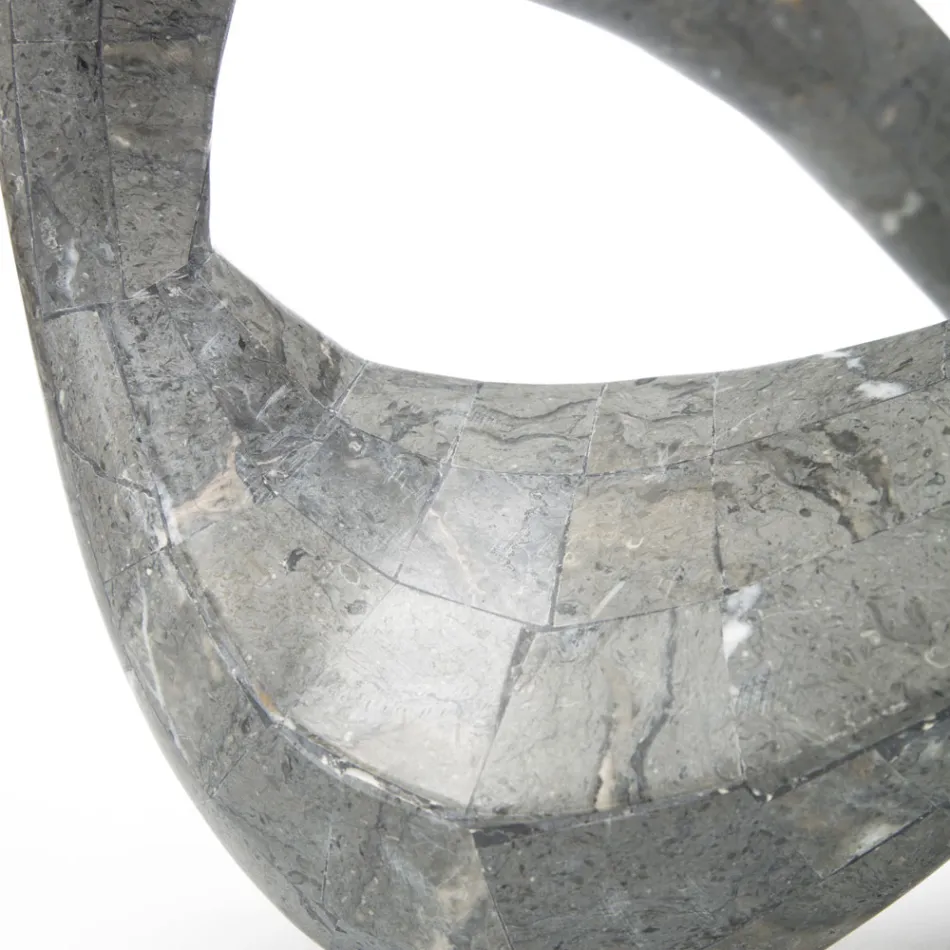 Konferenční stolek se skleněnou deskou a základnou z fosilního kamene - Kalifornie Viadurini