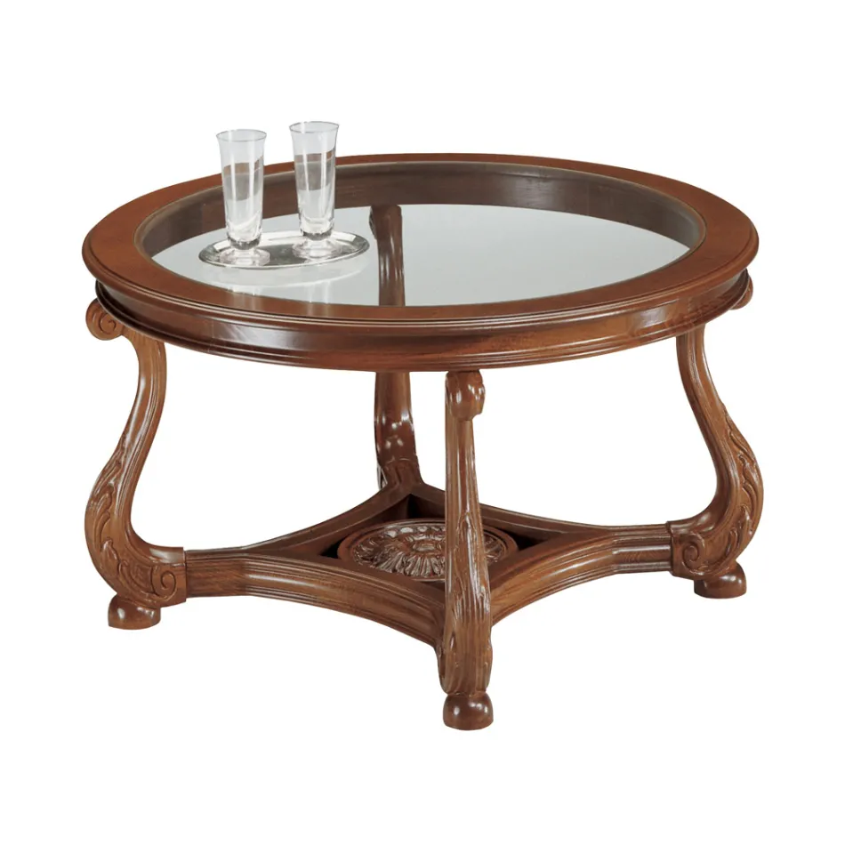 Konferenční stolek se skleněnou deskou Made in Italy - Sedna Viadurini