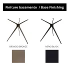 Konferenční stolek s kulatou skleněnou deskou a 3 nohami Made in Italy - Siste Viadurini