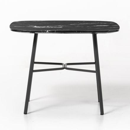Konferenční stolek se čtvercovou mramorovou deskou Made in Italy - Makino Viadurini