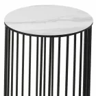 Konferenční stolek s kulatým keramickým povrchem vyrobený v Itálii - Montebianco Viadurini