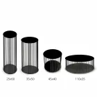 Konferenční stolek s kulatým keramickým povrchem vyrobený v Itálii - Montebianco Viadurini