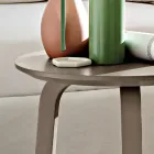 Konferenční stolek do obývacího pokoje s kulatou lakovanou deskou z MDF vyrobený v Itálii, Precious - Tobiko Viadurini
