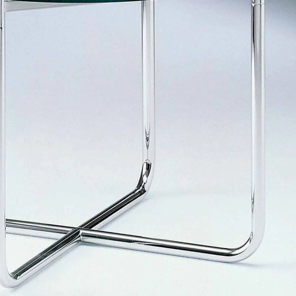 Konferenční stolek s kulatou skleněnou deskou vyrobený v Itálii - Costanza Viadurini